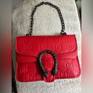 New Red Leather Inspired HD fashion mini bag